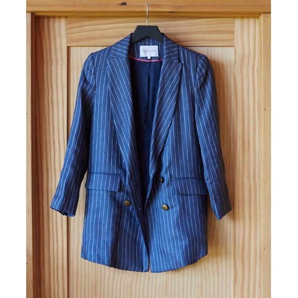 Emerson Fry Double Breasted Jacket- Pinstripe - Picture 3 of 3